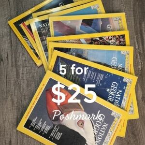 Vintage National Geographic Magazines - Pick 5 for $25! Over 100+ Available